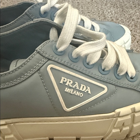 Prada light blue platform sneakers size 8 - Picture 3 of 12
